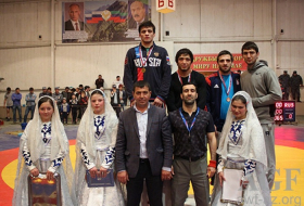 Azerbaijani freestyle wrestlers win 2 gold medals in Dagestan